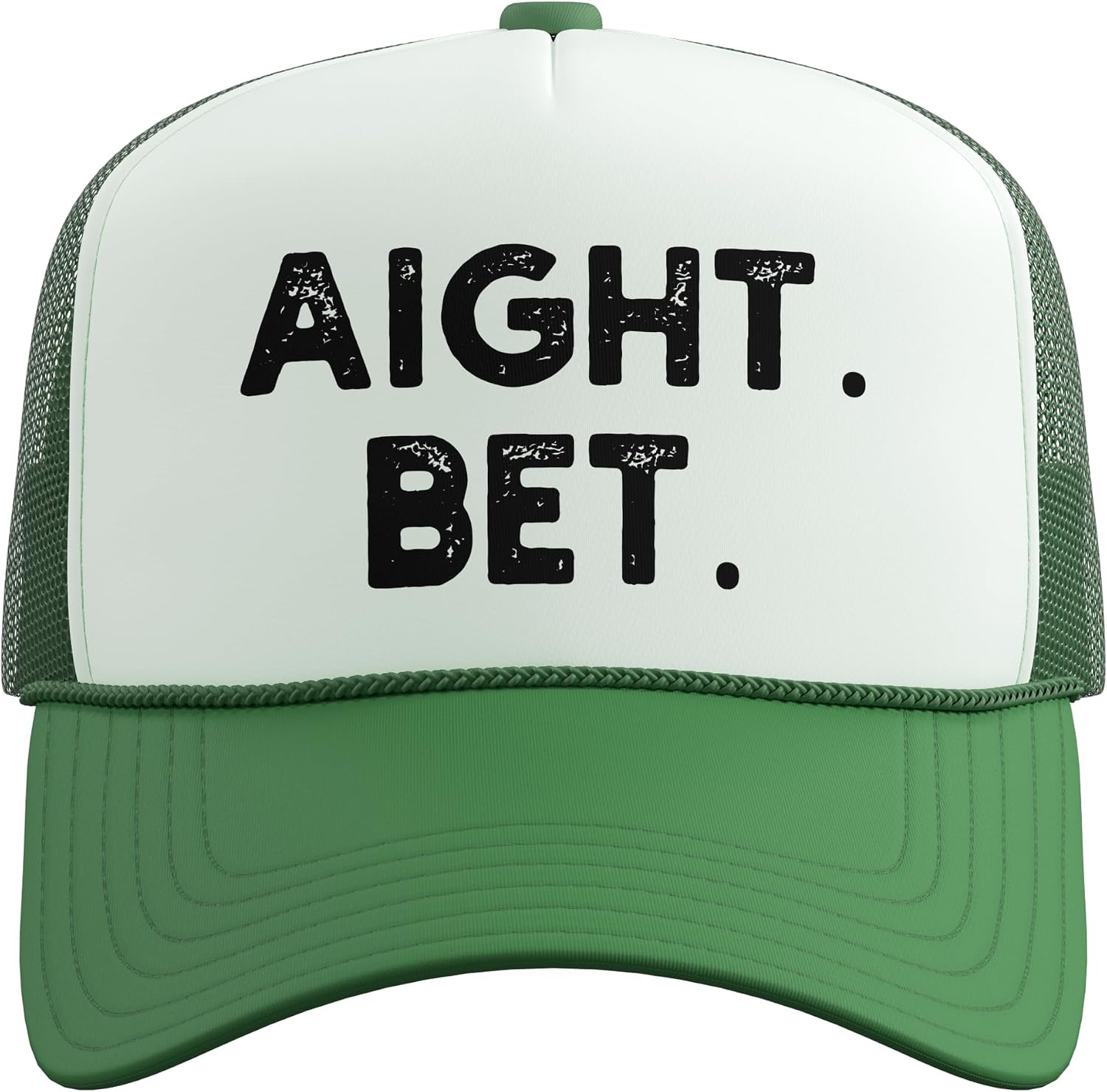 aight. Bet. Distressed Popular Cool Urban Slang Sayings Trucker Hat with Adjustable Mesh Back image 2