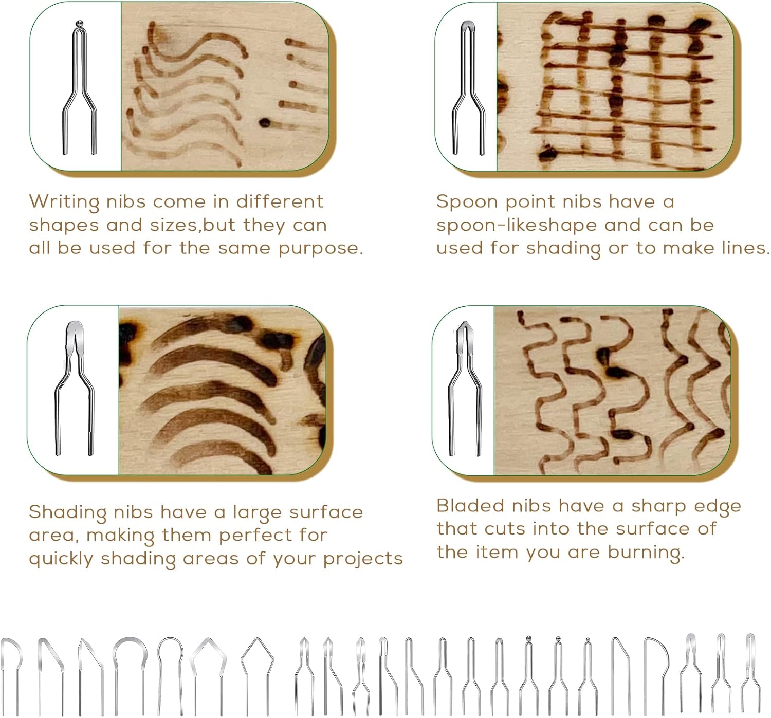 Viiart 23 Pcs Wood Burning Tips Pyrography Pen Tips Wood Burning Pen