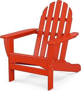 POLYWOOD AD4030SR Classic Outdoor Adirondack Chair, Sunset Red