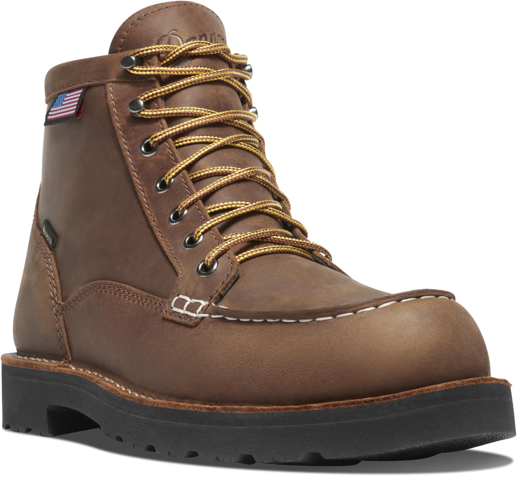 Danner 6” Bull Run Moc Toe Work Boots for Men - Oiled Full-Grain Leather Upper with Non Slip Wedge Outsole and 3-Density Cushion Footbed, EH Resistant