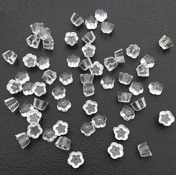 500Pcs Silicone Earring Backs for Studs,Soft Clear Earring Backing Stoppers
