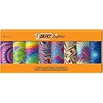 BIC Special Edition Psychedelic Patterns Series Maxi Pocket Lighters, Set of 8 Lighters