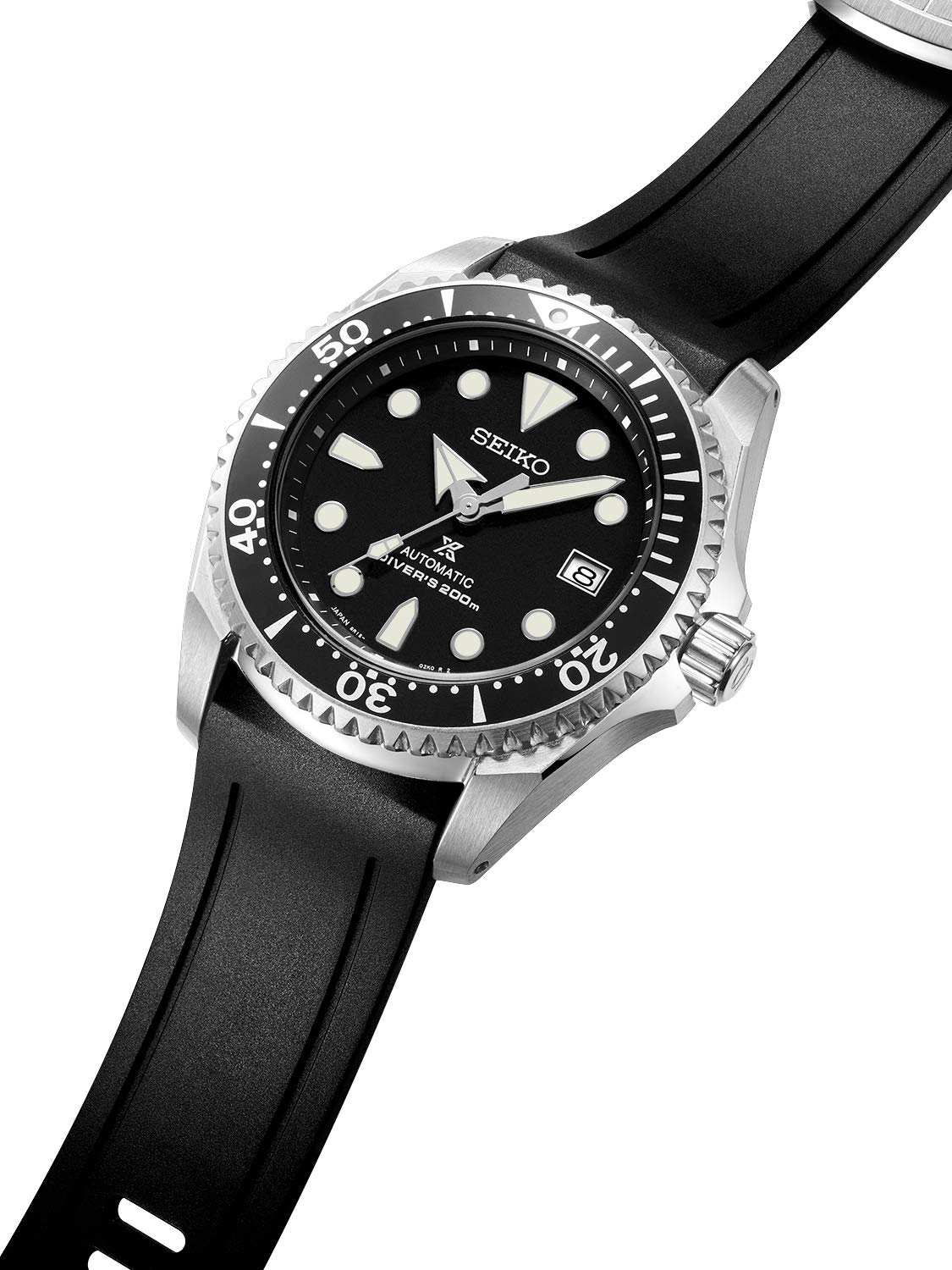 CRAFTER BLUE Bracelet de Remplacement courbé en Caoutchouc Compatible avec Montre de Seiko Shogun SBDC007, SBDC029, SPB057J, SPB099J1