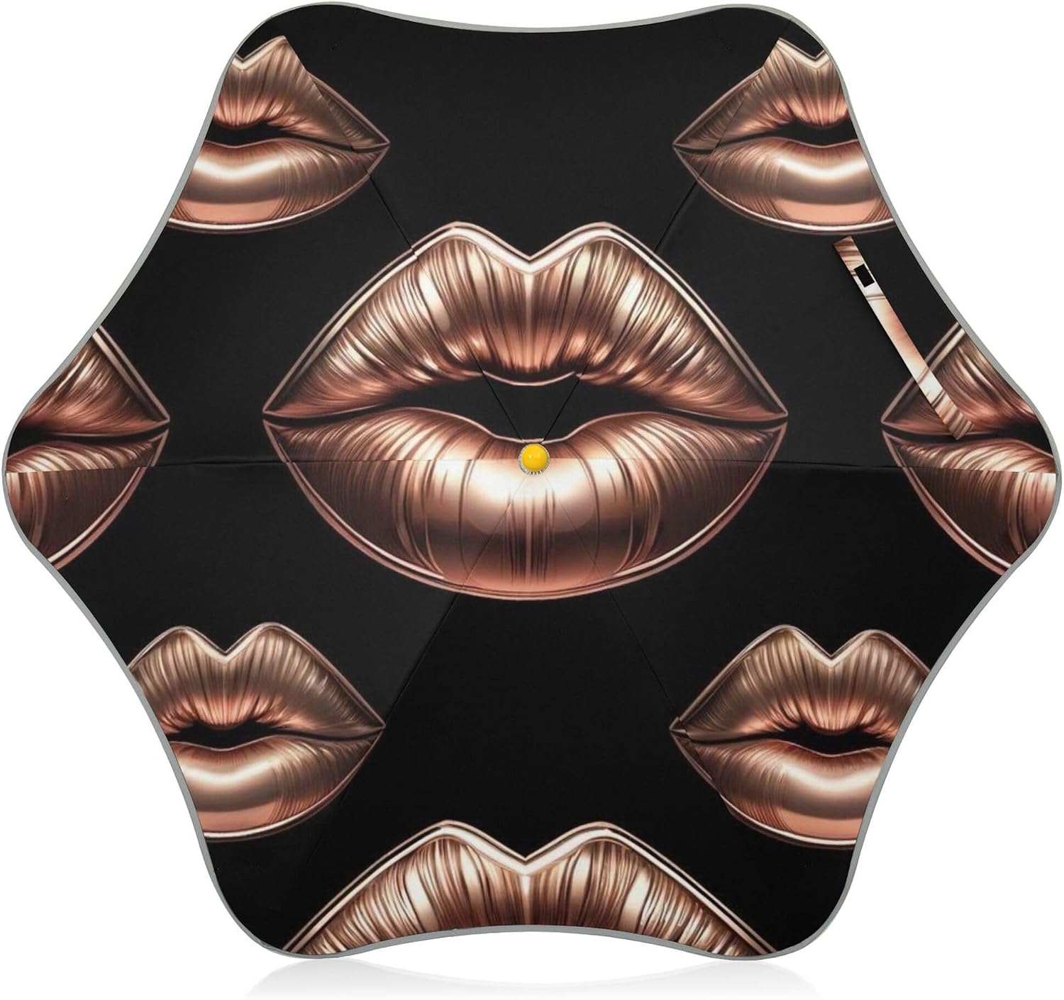 ALAZA Rose Gold Lips Kids Umbrella for Girls Boys Toddler Children Rain & Sun Umbrella