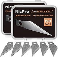 Vista 10 de Nicpro Juego de 120 cuchillas de hobby SK-5, repuesto de utilidad #2, herramienta de corte de repuesto con estuche de almacenamiento