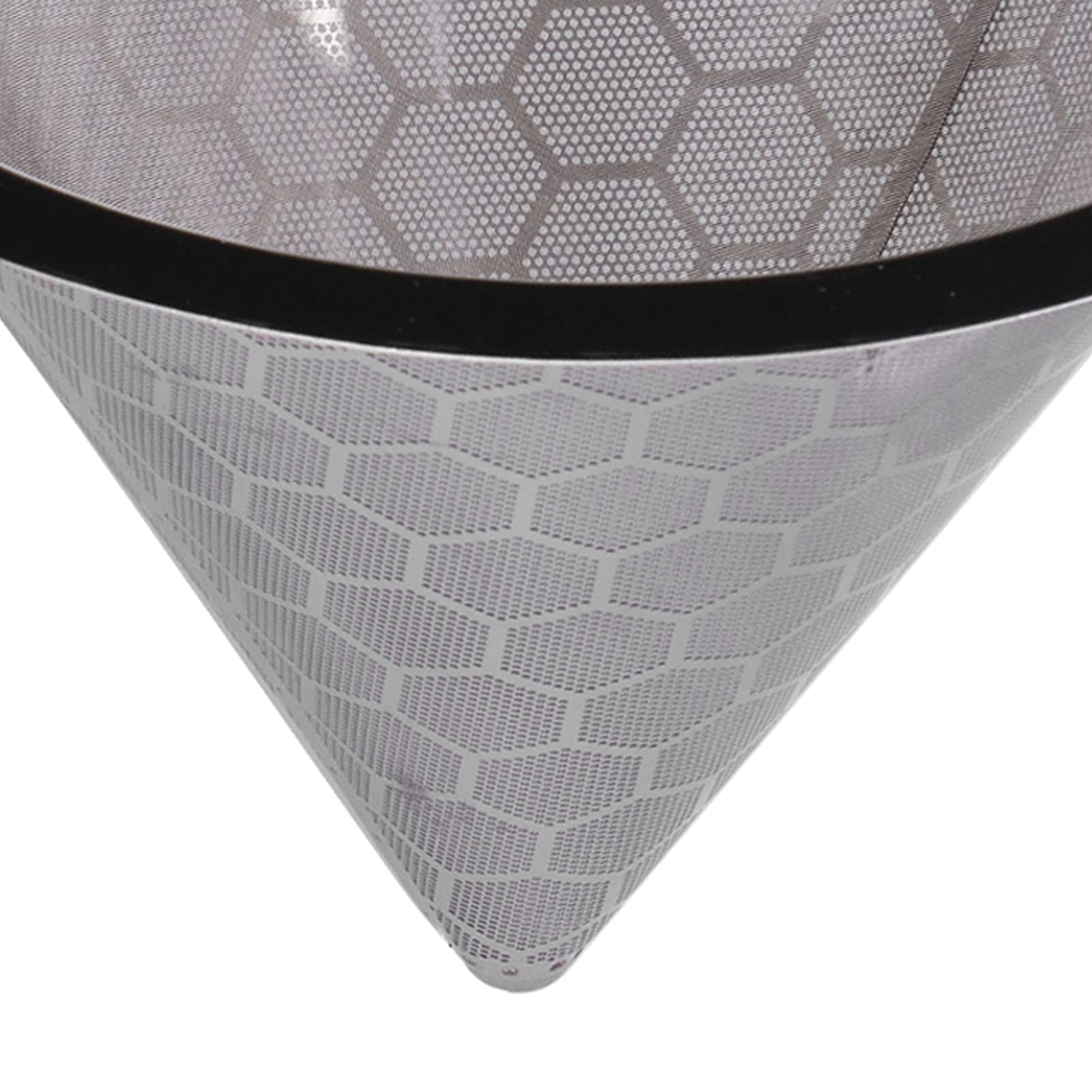 Colino a forma di cono con doppia orecchia, piccolo colino in acciaio inossidabile per tè, foglie di tè, caffè e latte.