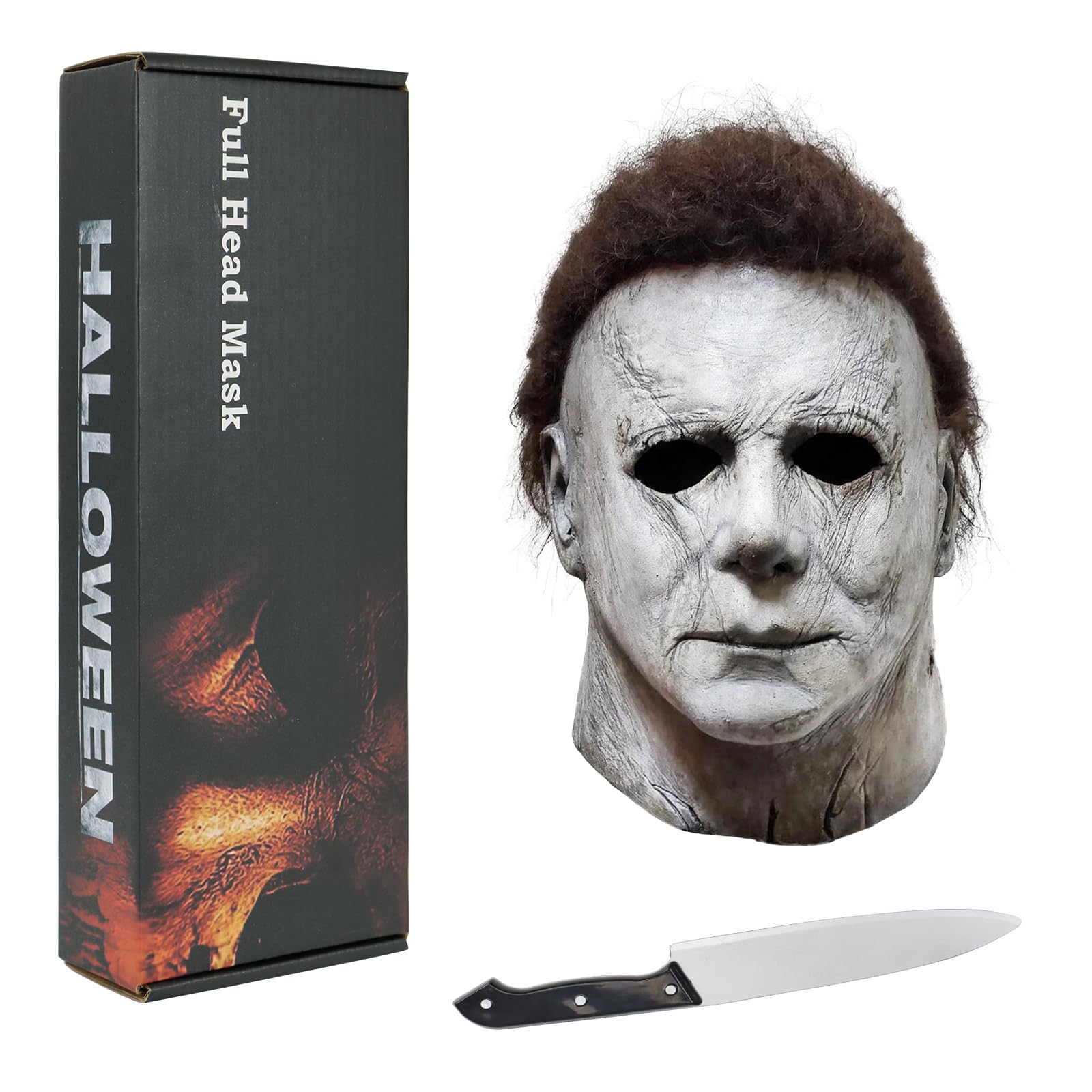 Xambop Michael Myers mask 2020, halloween helhuvud skräck latex mask kostym rekvisita