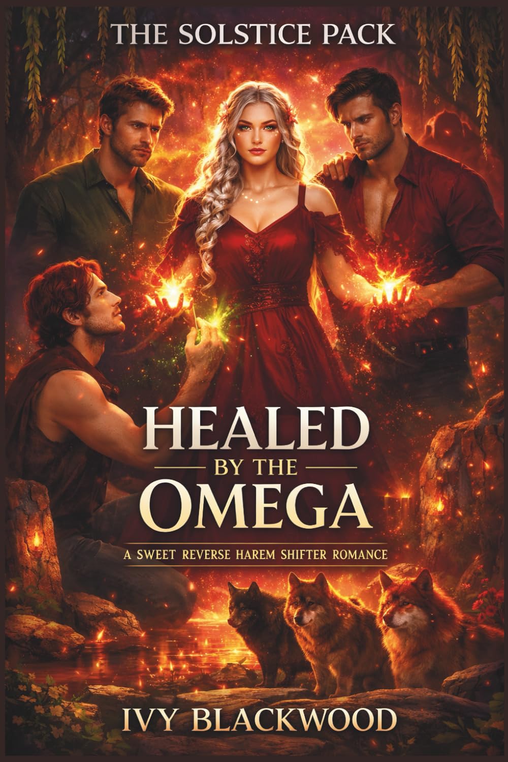 Healed by the Omega: A Sweet Reverse Harem Shifter Romance (The Solstice Pack Book 3)