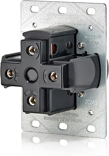 Miniatura 5 de Leviton Receptáculo/salida de carga EV de 50 amperios, resistente, resistente a la intemperie, 1450 W, negro