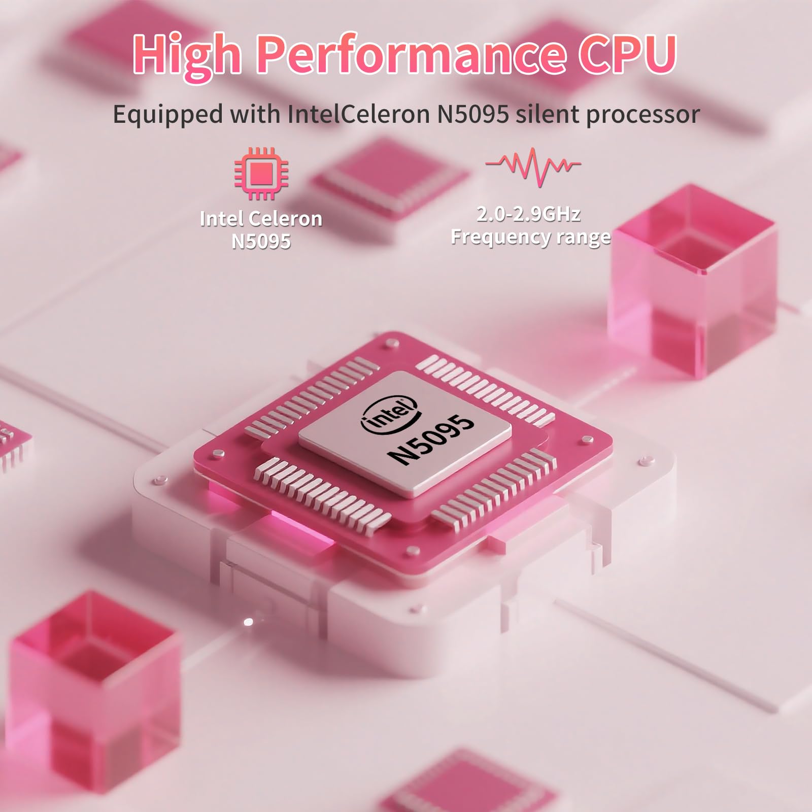 Auusda 14.1" Pink Laptop Computer with 2K Display, N5105, 32GB RAM, 1TB NVMe SSD, Type-C, HDMI, Backlit Keyboard Student Laptops Fingerprint, Win11 Pro Business Laptops 2 Years Warranty