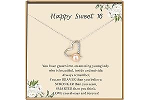 Sterling Silver Pearl Necklaces for Sweet 16 Birthday Girls
