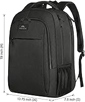 Vista 37 de MATEIN - Mochila empresarial para laptop de 15.6 pulgadas, mochila de viaje con puerto de carga USB, resistente al agua, para trabajo, universidad