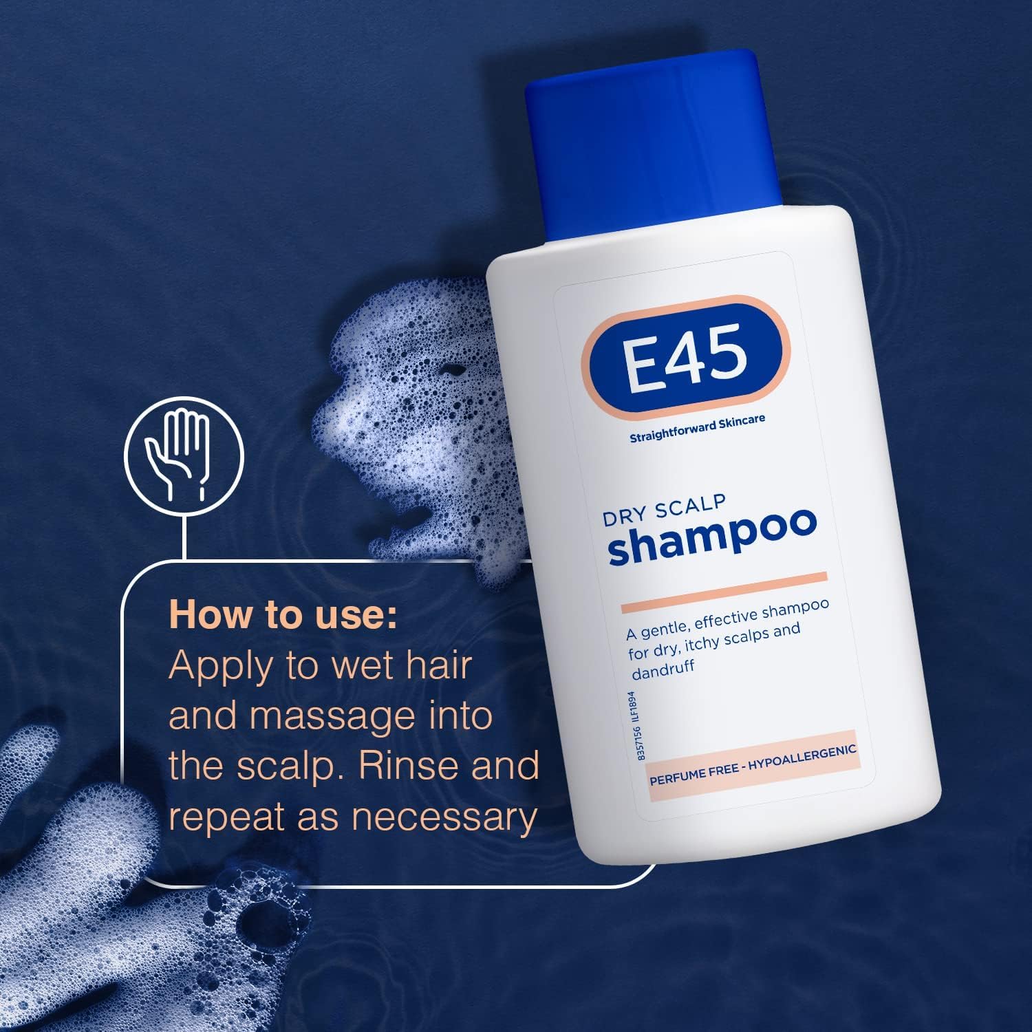 6 x E45 Dermatological Dry Scalp Shampoo 200ml by EE