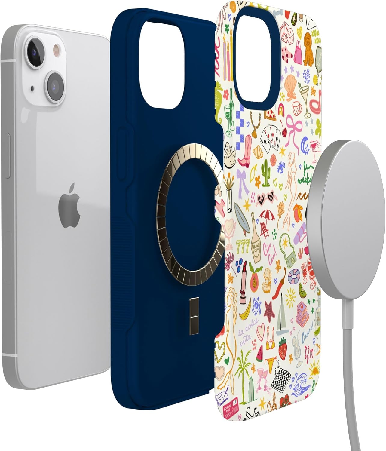 Casely iPhone 13 Case | All The Fun Things | Fun on Weekdays | Bold Protective Design | Compatible with MagSafe