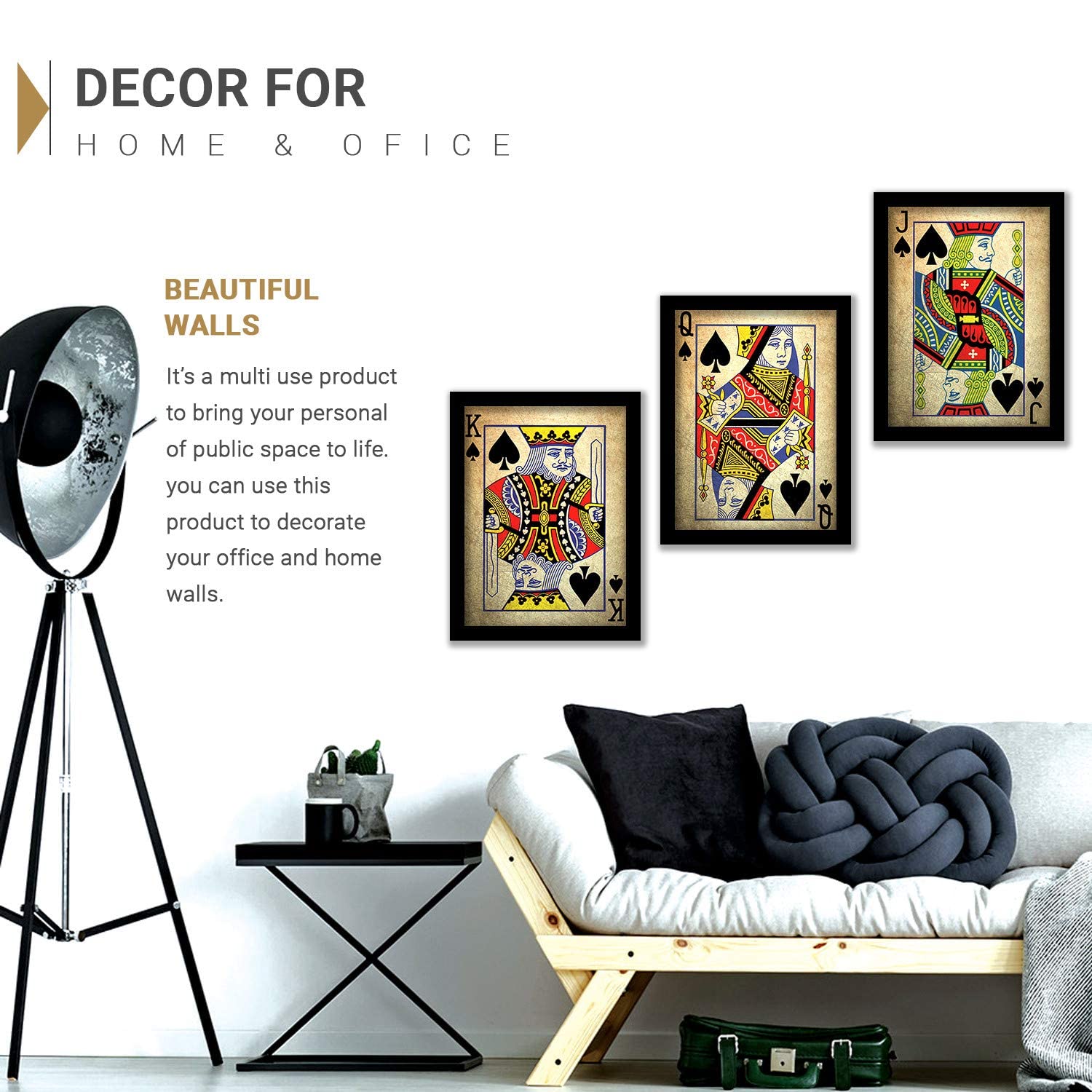 BANGERZ Modern Art Framed Wall Paintings For Wall/Home Decoration Living Room Bedroom Frames For Office Hotel Cafe Wall Decor Big Size Decorative Artwork (Set of 3) 2