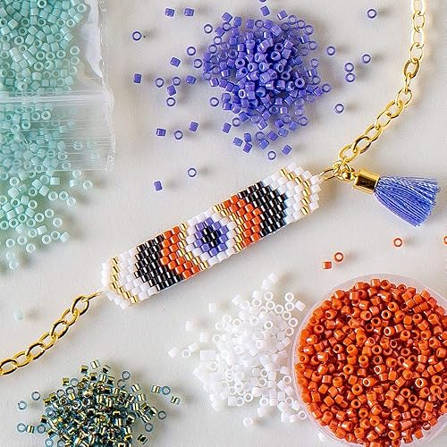 Miniatura 6 de Miyuki Paquete de cuentas de semillas Delica: tamaño 11/0, colección de paletas forradas de color azul mezclilla DB2382, DB2383, DB2384