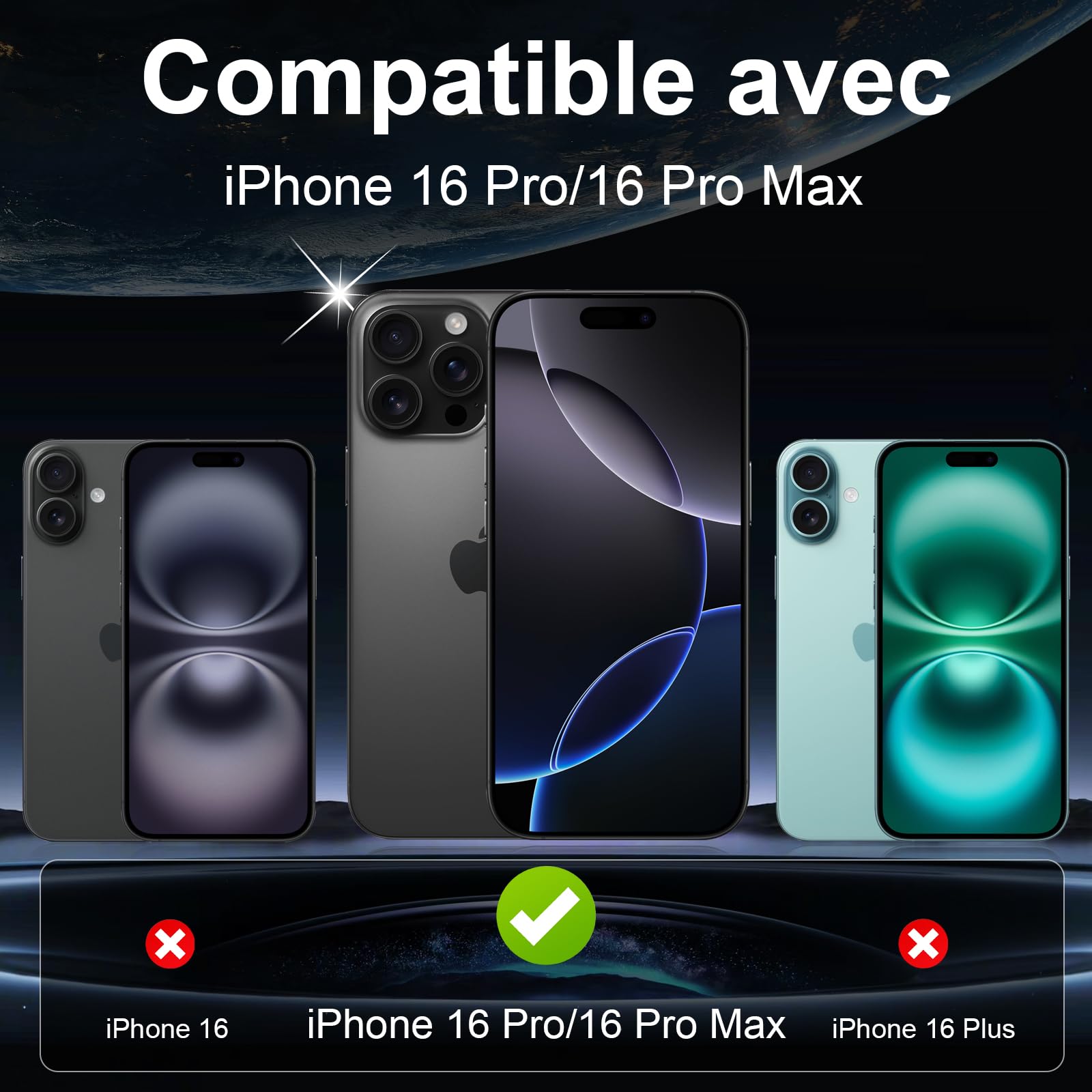 Pellicola iPhone 16 Pro Max Privacy Opaca - 3 Pack Anti-Riflesso 9H