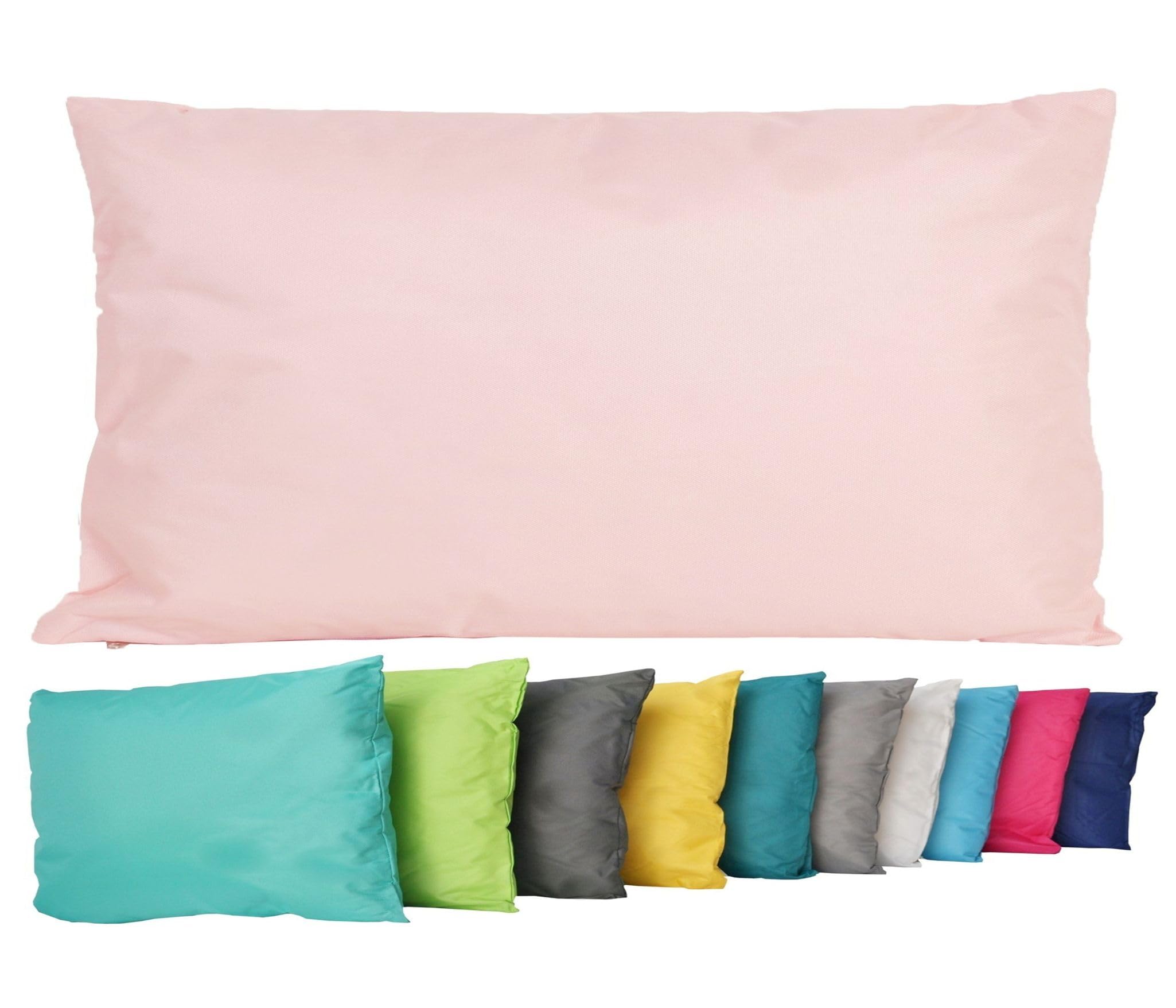 JACK Outdoor Lounge Kissen 30x50cm Dekokissen inkl. Füllung Wasserfest Sitzkissen Garten Stuhl Lotus Effekt, Farbe:Rosa