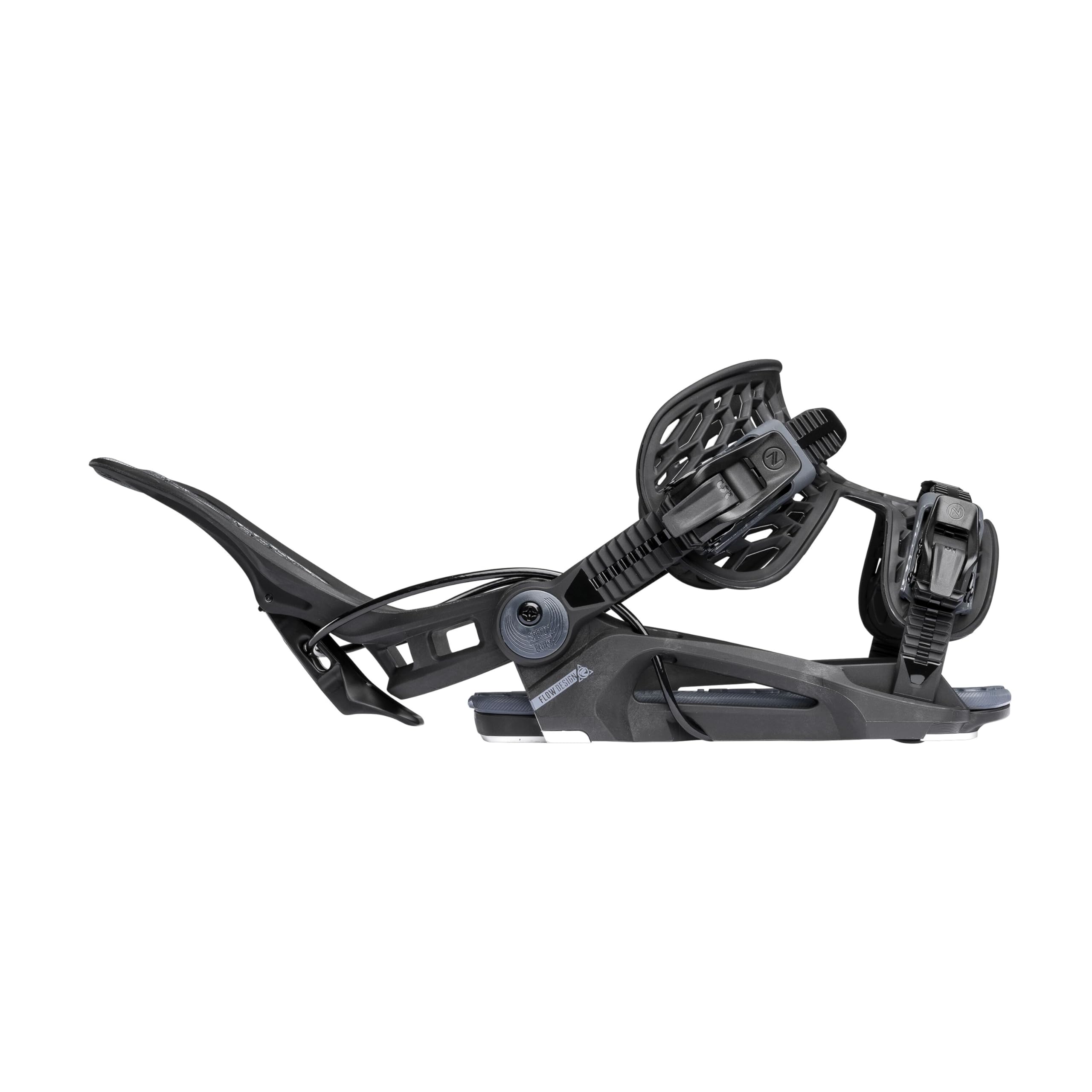 Nidecker Flow Fenix Snowboard Bindungen – Mid-Flex All-Mountain Bindung mit Asym UniBack & Eva Base