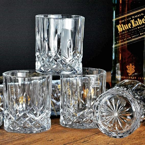 GLASKEY Large Old Fashioned Glass Set