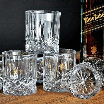GLASKEY Large Old Fashioned Glass Set