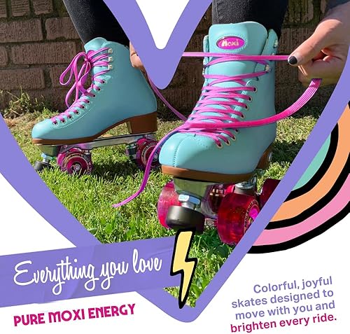 Miniatura 7 de Moxi Beach Bunny Roller Skates for Women - Colorful, Precision-Fit Skate with High-Rebound Wheels, Moisture-Wicking Lining & Padding, Roller Skates