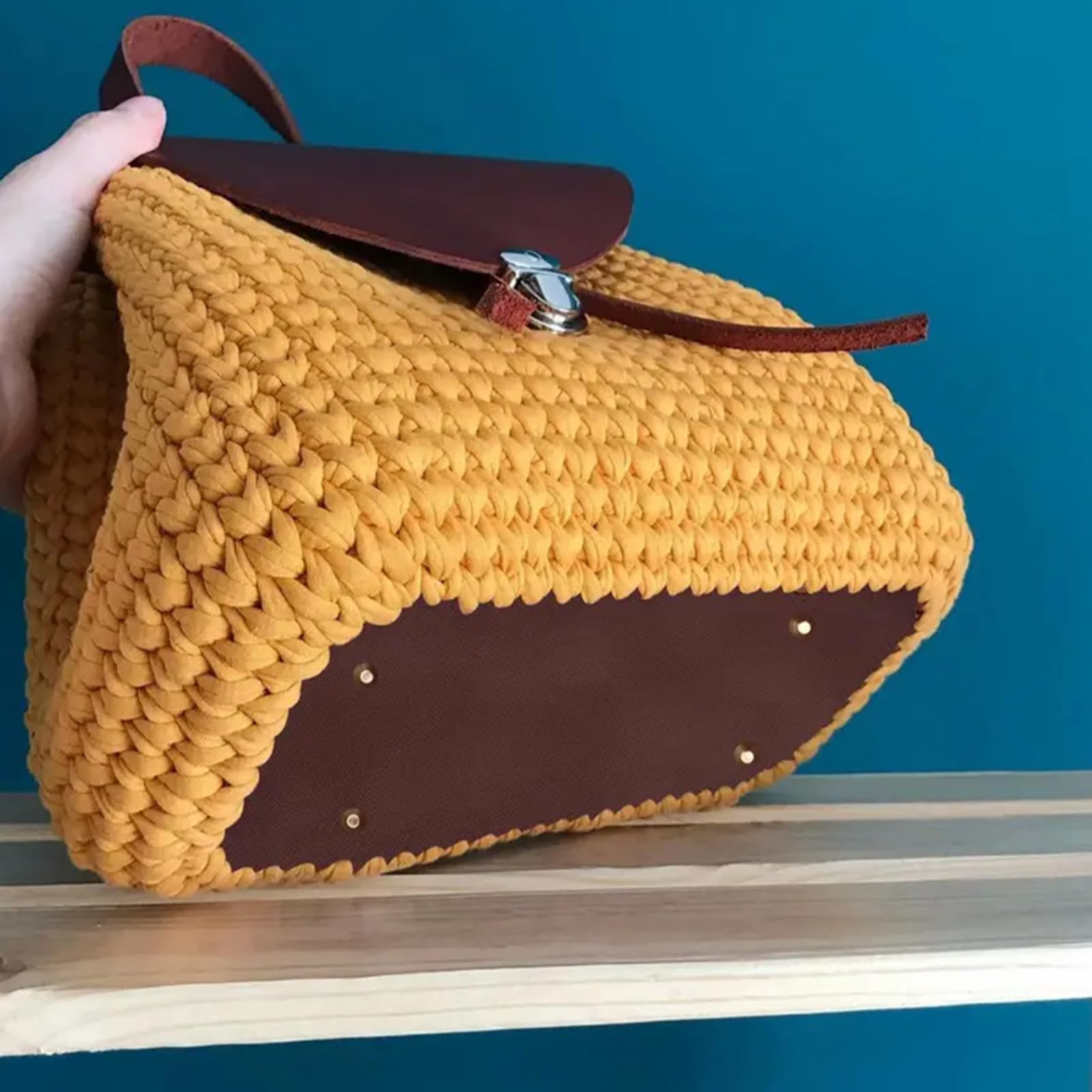 RNHDLY Fond De Sac à Crocheter 4 Pièces Base Sac Crochet Fond De Sac Rigide Fond De Sac En Cuir