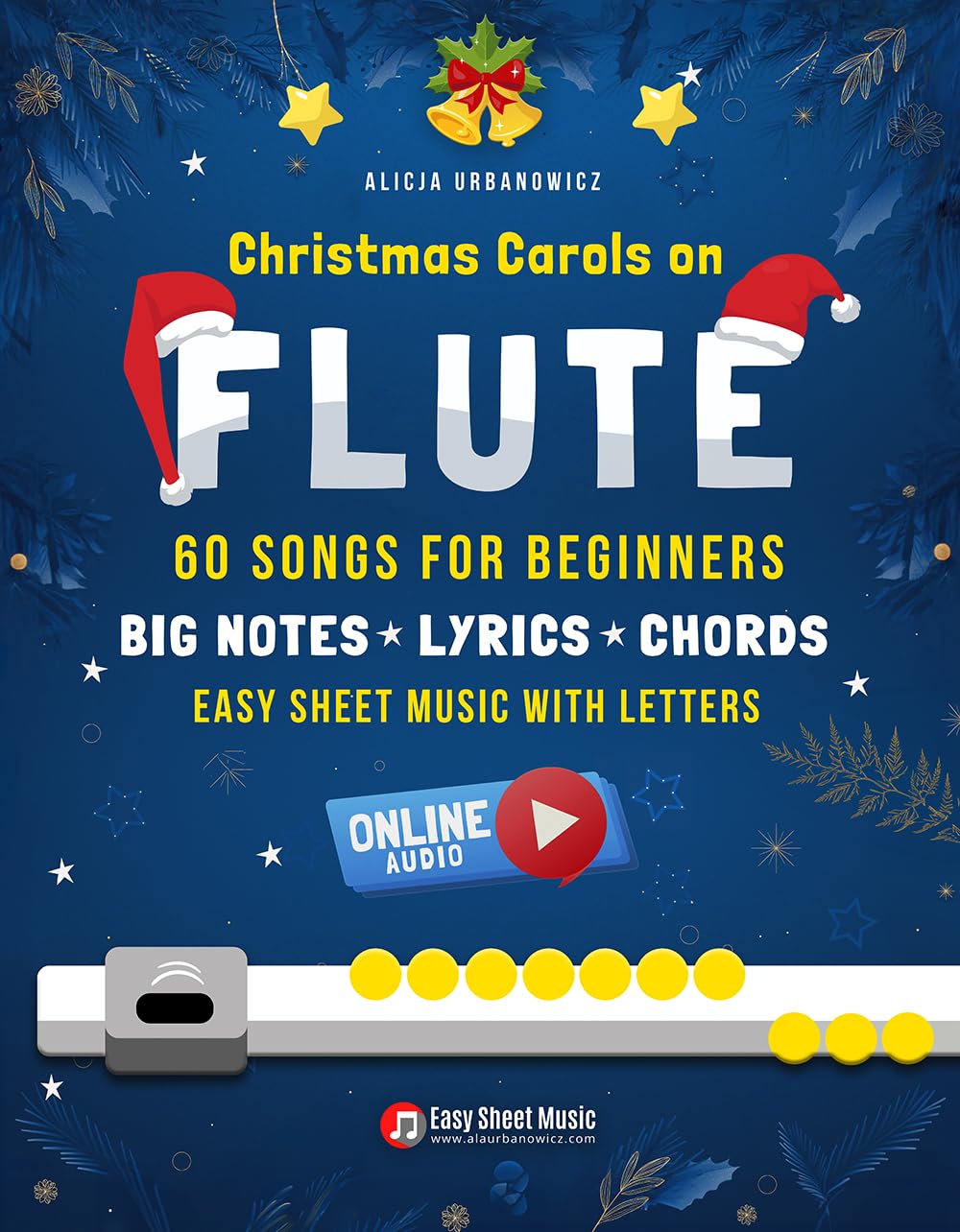 Partitions de flûte débutant pour jouer 60 airs de Noël sans solfège