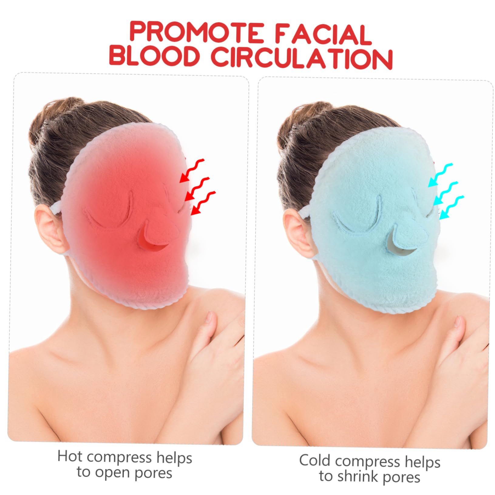 Healeved 8stücke Fleece Gesichtsmaske Handtuch Für Kühlende Und Wärmende Anwendungen Für Gesichtspflege Beautysalons Für Empfindliche Haut