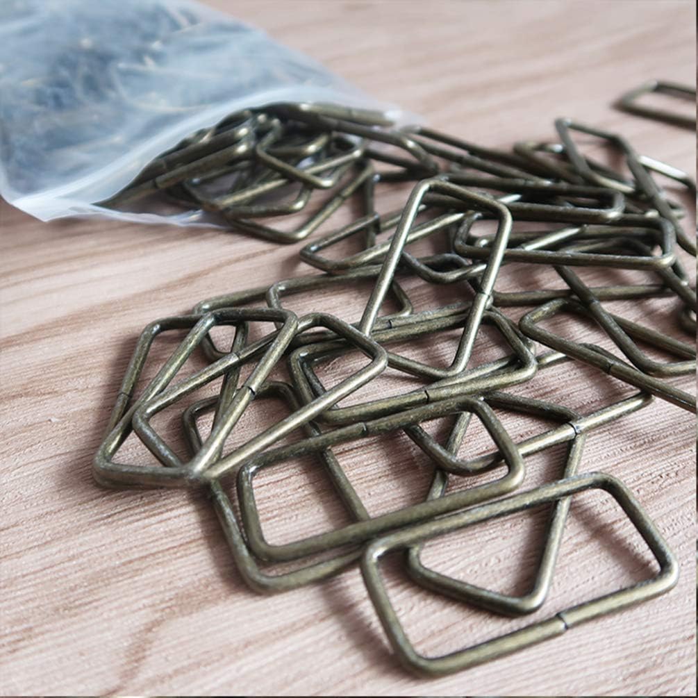 20pcs Bronze Metal Buckle Rings for Bag Making Supplies, Durable Strap Keeper for Shoes Belts, Backpacks - Image 4