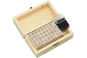 Pack of 36 Pcs Small Wooden Rubber Number Stamps