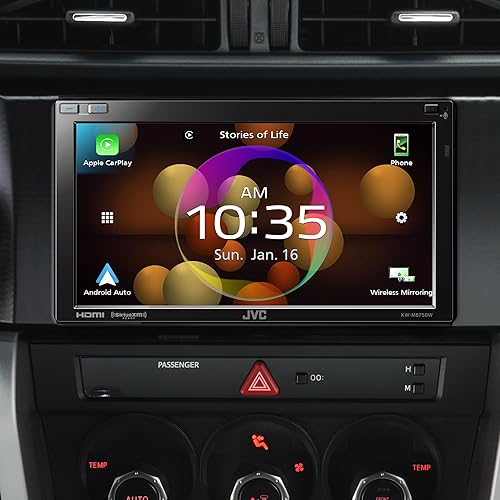 Miniatura 3 de JVC KW-M875BW Wi-Fi integrado para CarPlay Android Auto, pantalla táctil LCD de 6.8 pulgadas, AM/FM, Bluetooth, reproductor de MP3, puerto USB,