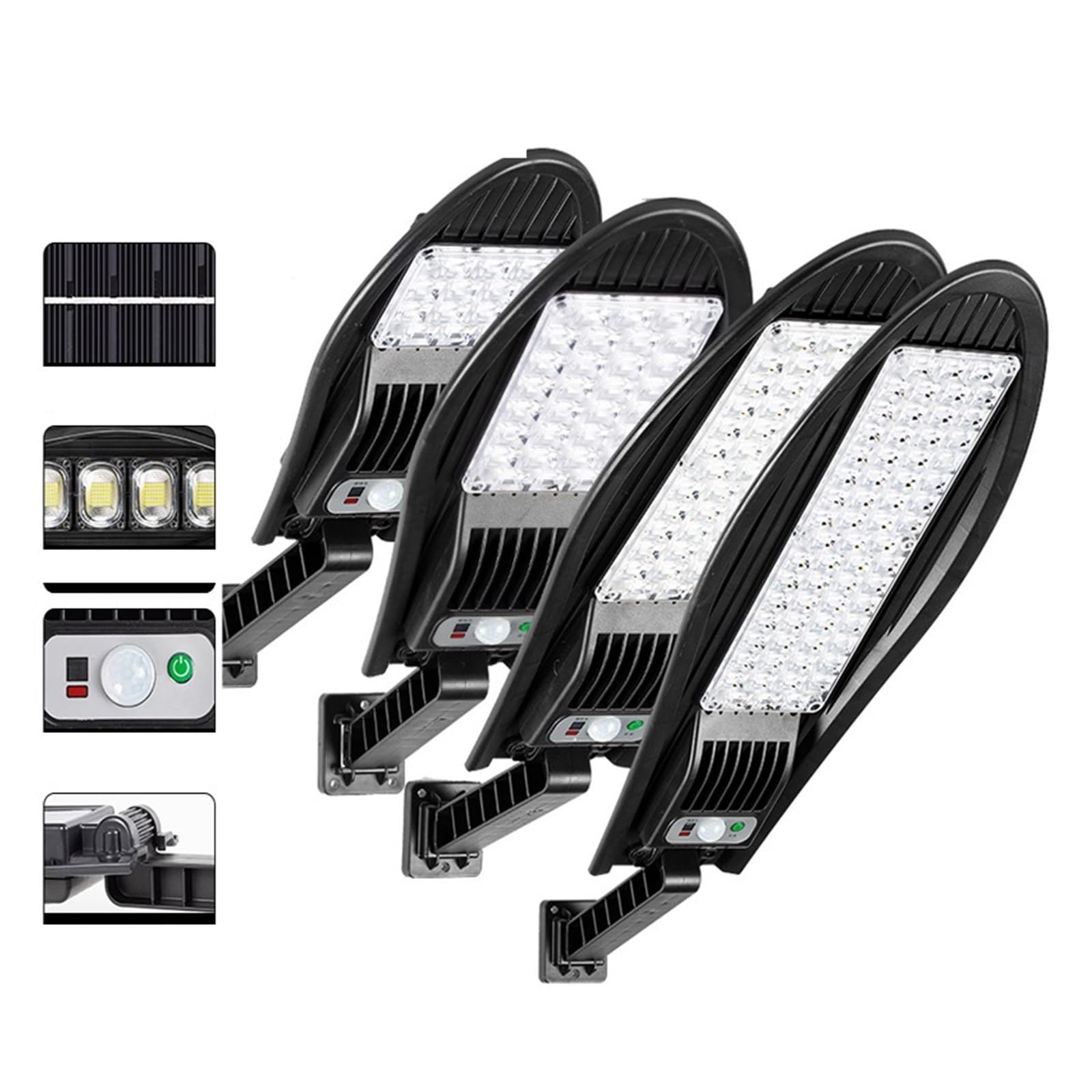 Lampy Solarne Zewnątrz, Potężna lampa słoneczna zewnętrzna IP65 wodoodporna 4000Mah oświetlenie uliczne czujnik ruchu słoneczna lampa ścienna indukcyjna do domu w ogrodzie,Do ogrodu, ulicy, werandy(1