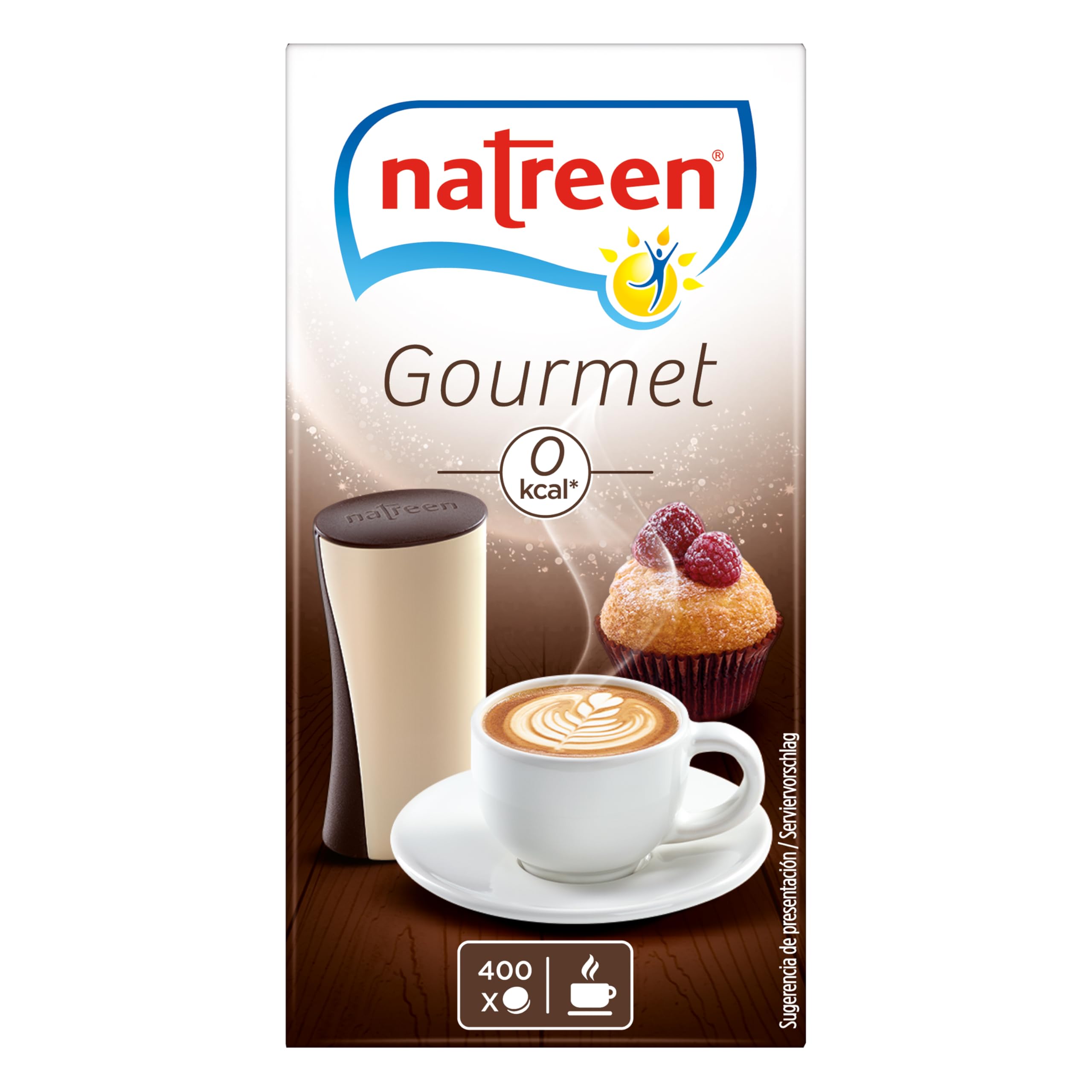 natreen® Süßstoff Gourmet, Tischspender, ohne Kalorien, Zuckerersatz, 400 Stück