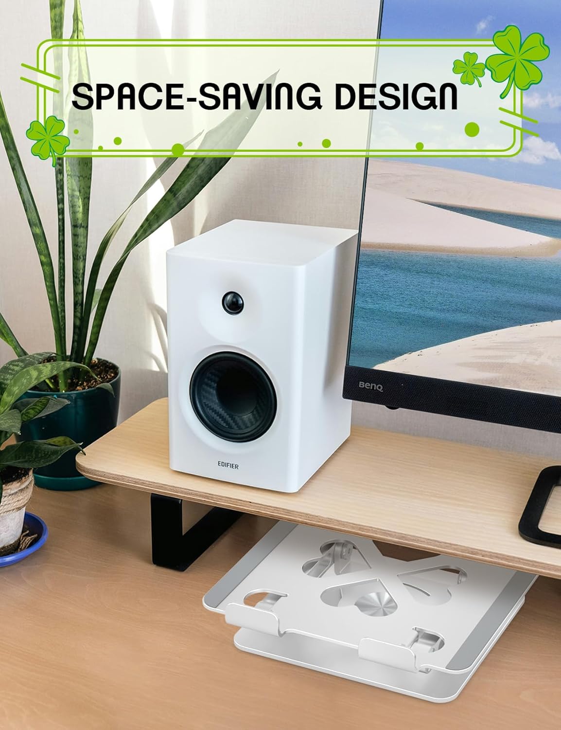 Tablet Stand for iPad,360° Rotating Desktop Holder - Aluminum Adjustable & Foldable Desk Holder for iPad Pro 12.9/11,Air 10.9,Samsung Tab S9,Portable Home/Office,Gift for Mom,Teens,Silver image 7 of 8 B0DX6ZGJJ7