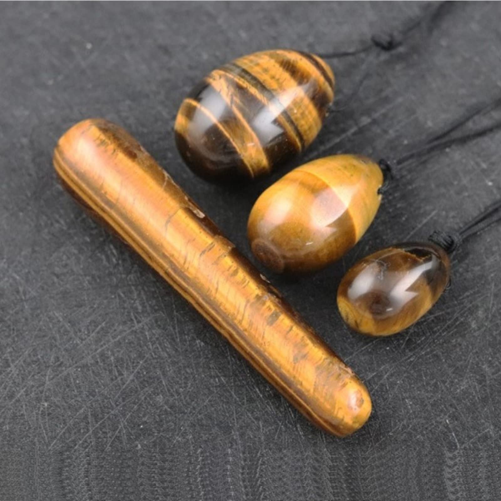 Oeuf de Yoni de Quartz Rose Oeufs de Jade Femmes Kegel Exerciseur Jade Crystal Kegel Oeufs, Unakite Egg Set