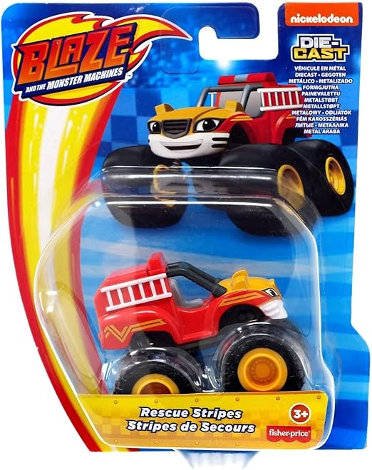 Fisher Price Nickelodeon Blaze & The Monster Machines, Rescue Stripes Diecast Car, Ages 3 and up, 2.36 Inches