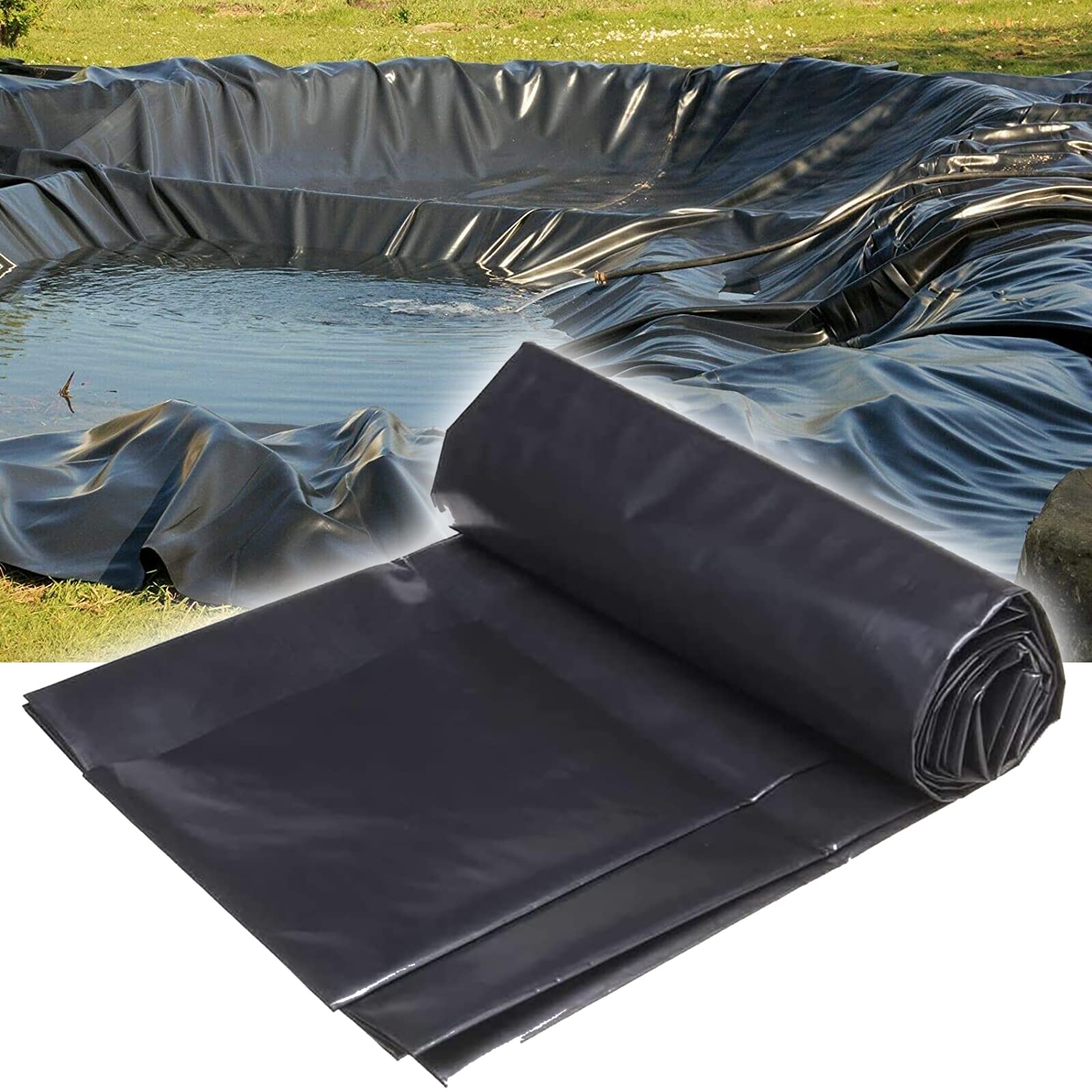 Revestimiento para Estanques, 0.3mm Forros De Estanque De Exterio Película Impermeable, Resistencia Al Desgarro/Prueba De Humedad, para Jardín Estanque De Peces Cascada Fuente