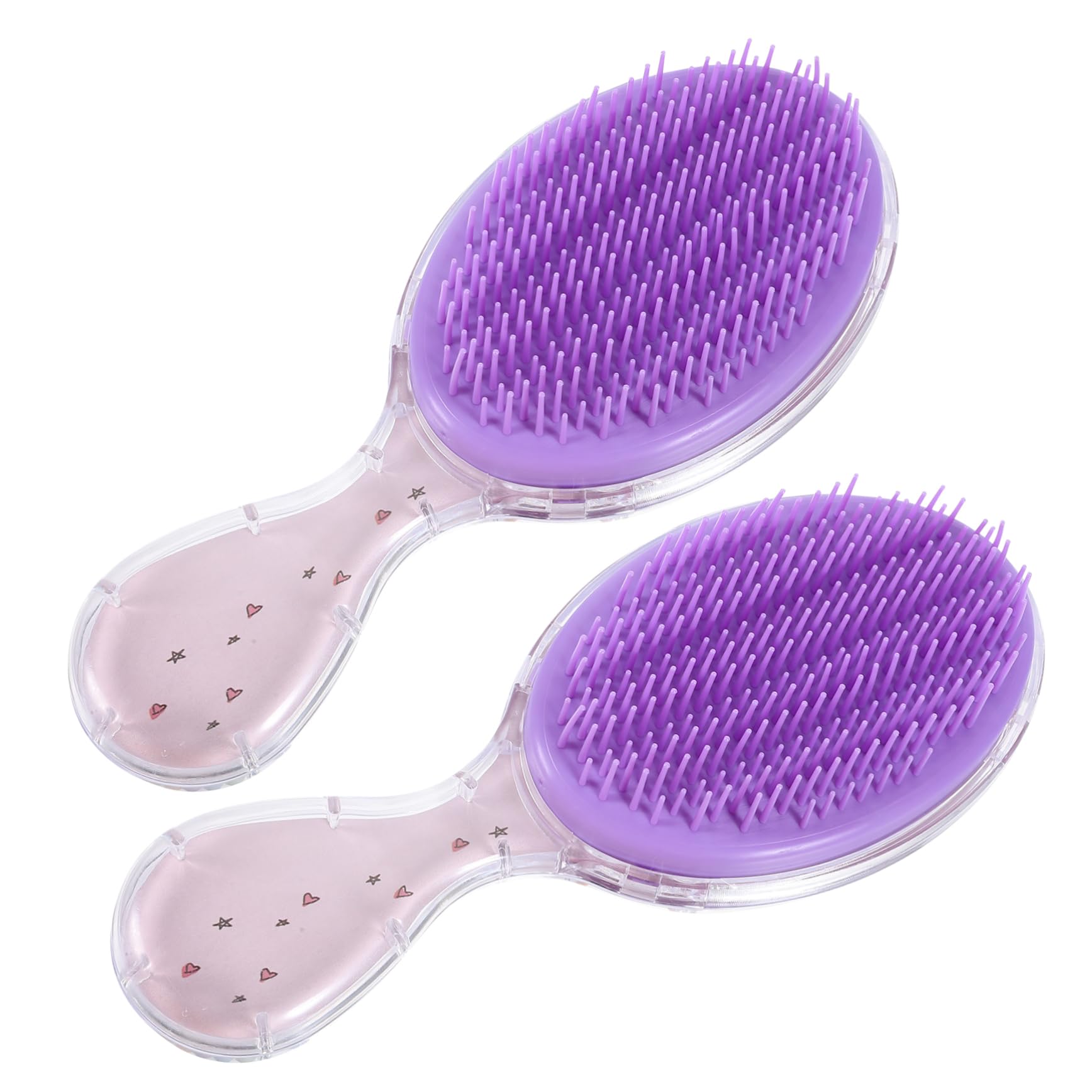 FRCOLOR 10 Piezas Peine ovalado de dibujos animados cepillo para cabello rizado cepillo de pelo lindo viajar escobilla hair cepillo desenredante cepillo de viaje para pelo mojado Púrpura