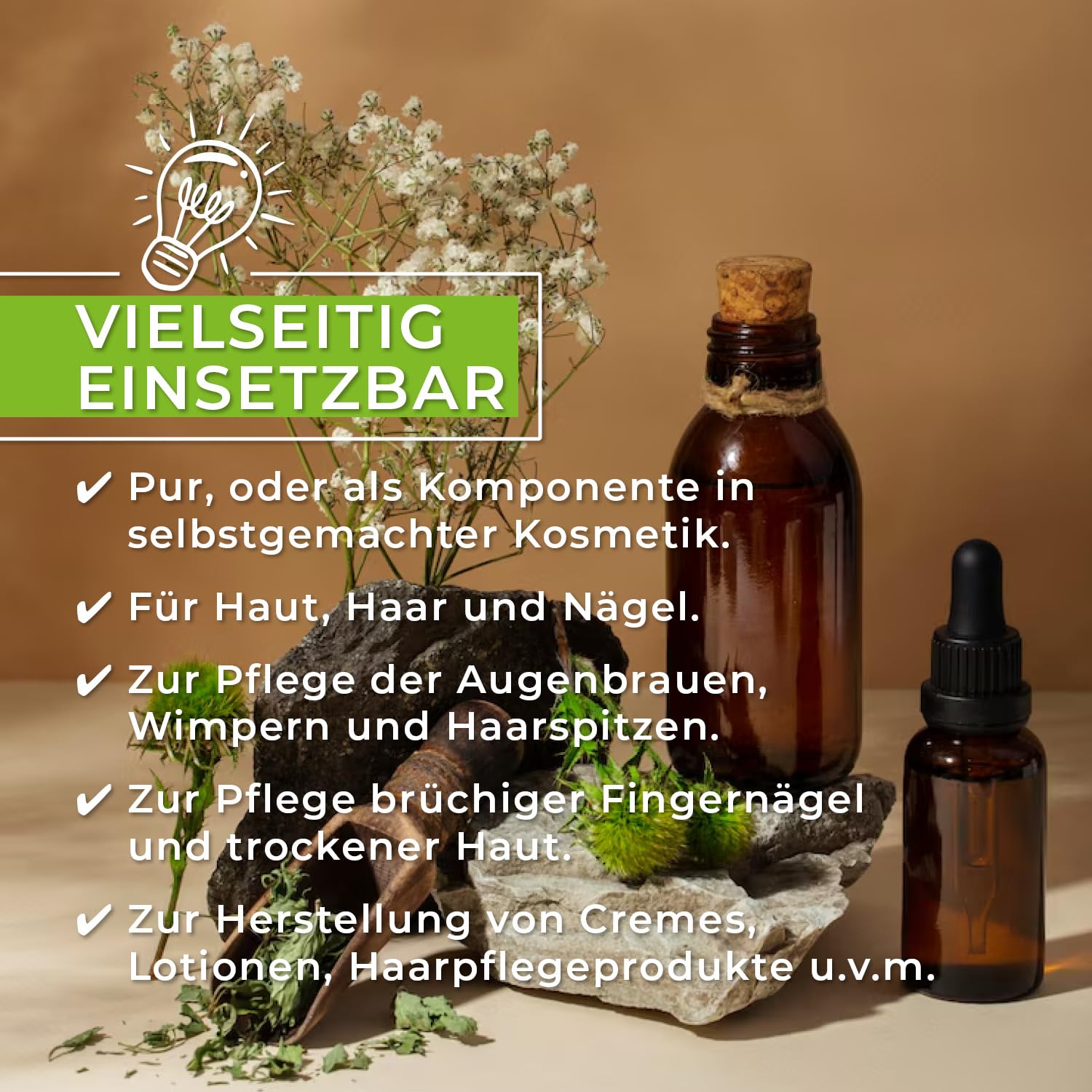 VitaFeel Aceite de ricino 10 litros – 100% puro aceite prensado en frío, nativo Ph. Eur., suero para pestañas, aceite capilar, cuidado natural del cabello