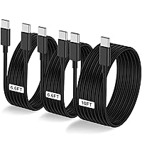Vista 18 de Paquete de 3 cables USB C a USB C de 1 pie y 60 W, cable de carga rápida tipo C para iPhone Air 17 16e 16 15 Pro Plus Pro Max, para Galaxy S25/S24