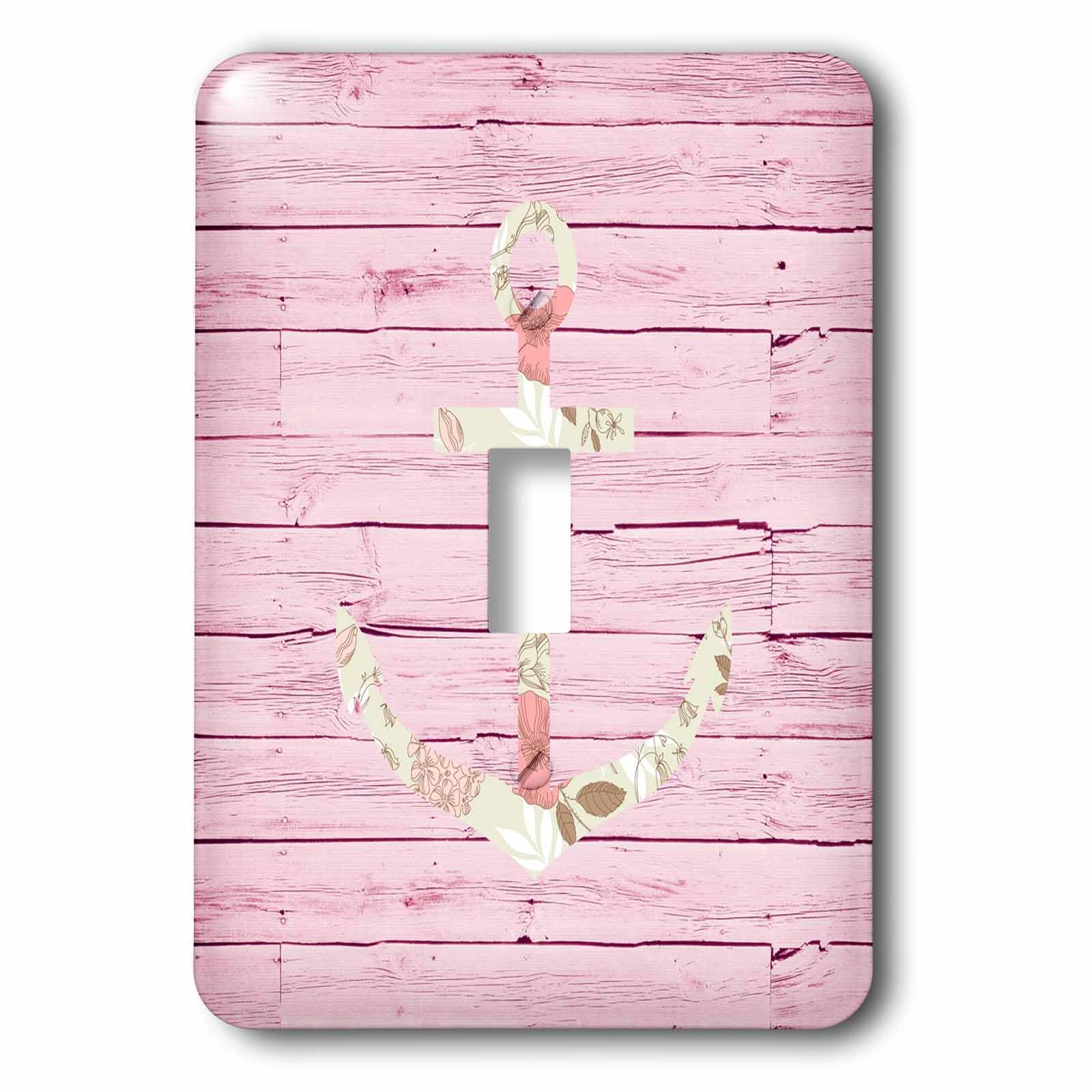 Interrupteur à bascule floral rose pour une décoration de chambre marine