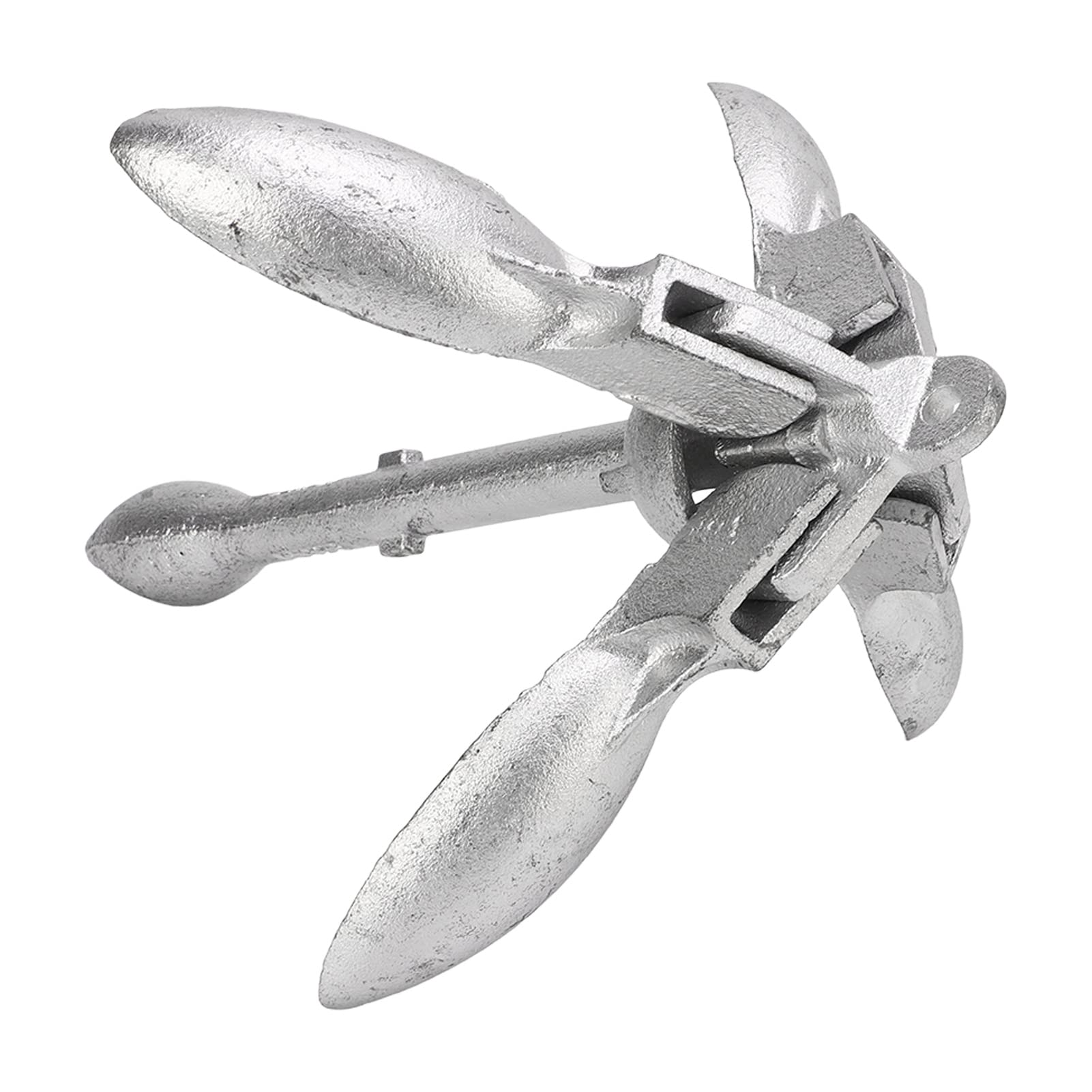Universeller Bootsanker aus Kohlenstoffstahl Klappanker 5kg/3 31lb mit 20m Seil Marine Kajak faltbarer Grapnel für sicheren Halt auf See Fluss und Seegrund