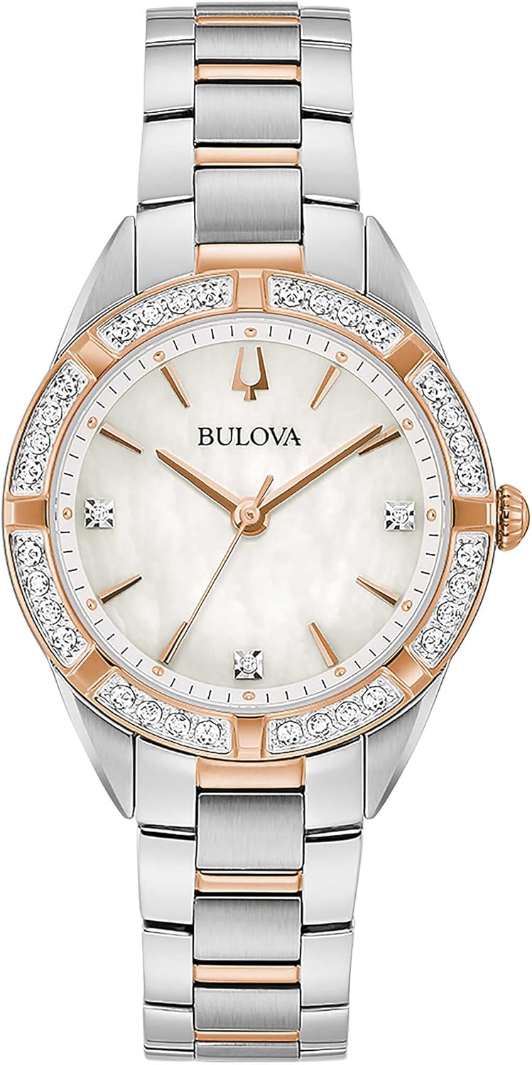 Bulova Orologio Analogico-Digitale al Quarzo Donna con Cinturino in Acciaio Inossidabile 98R281 Bulova Orologio Analogico-Digitale al Quarzo Donna con Cinturino in Acciaio Inossidabile 98R281