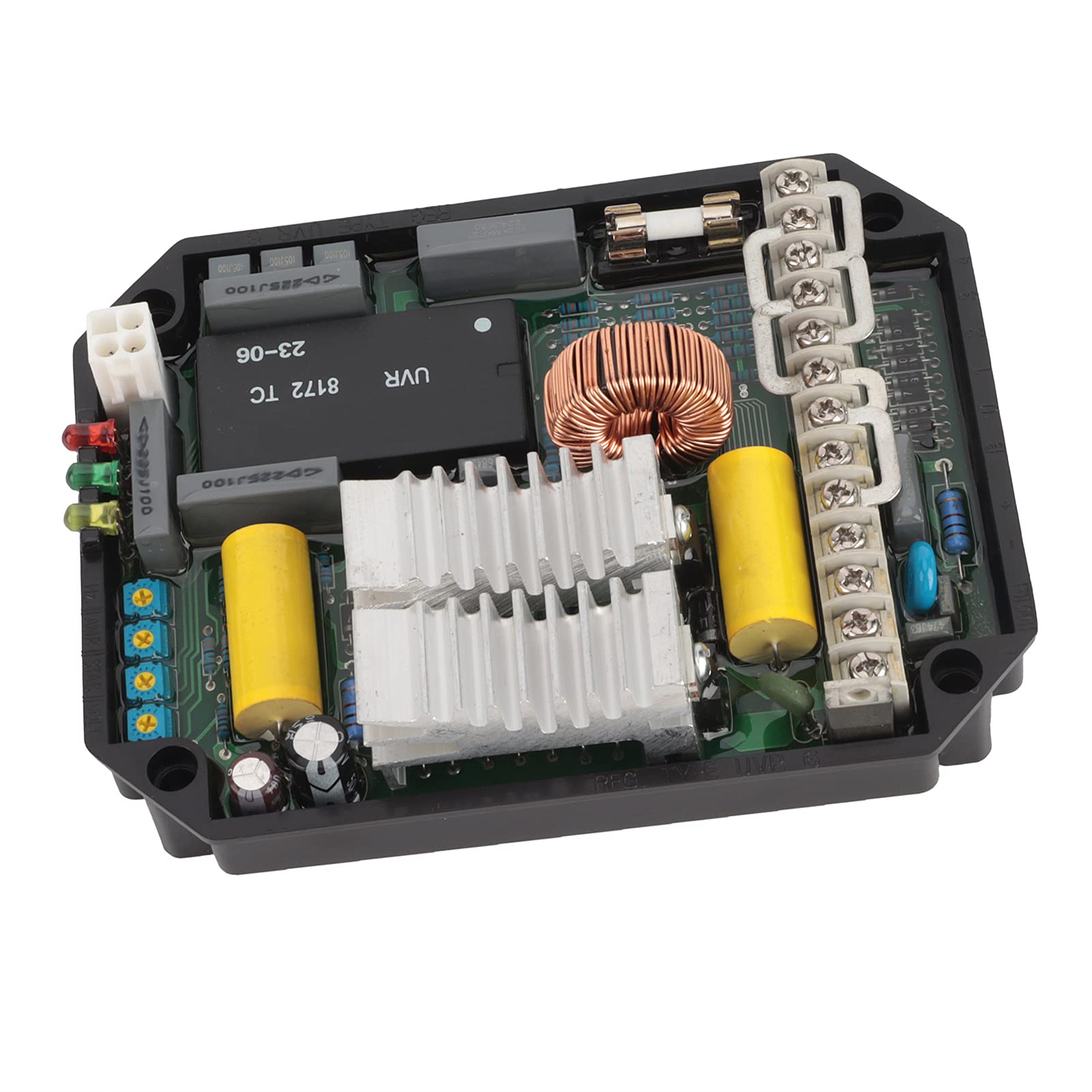 Regolatore di tensione, protezione multipla UVR6 50/60Hz AVR Regolatore di tensione automatico di buona stabilità per generatori brushless