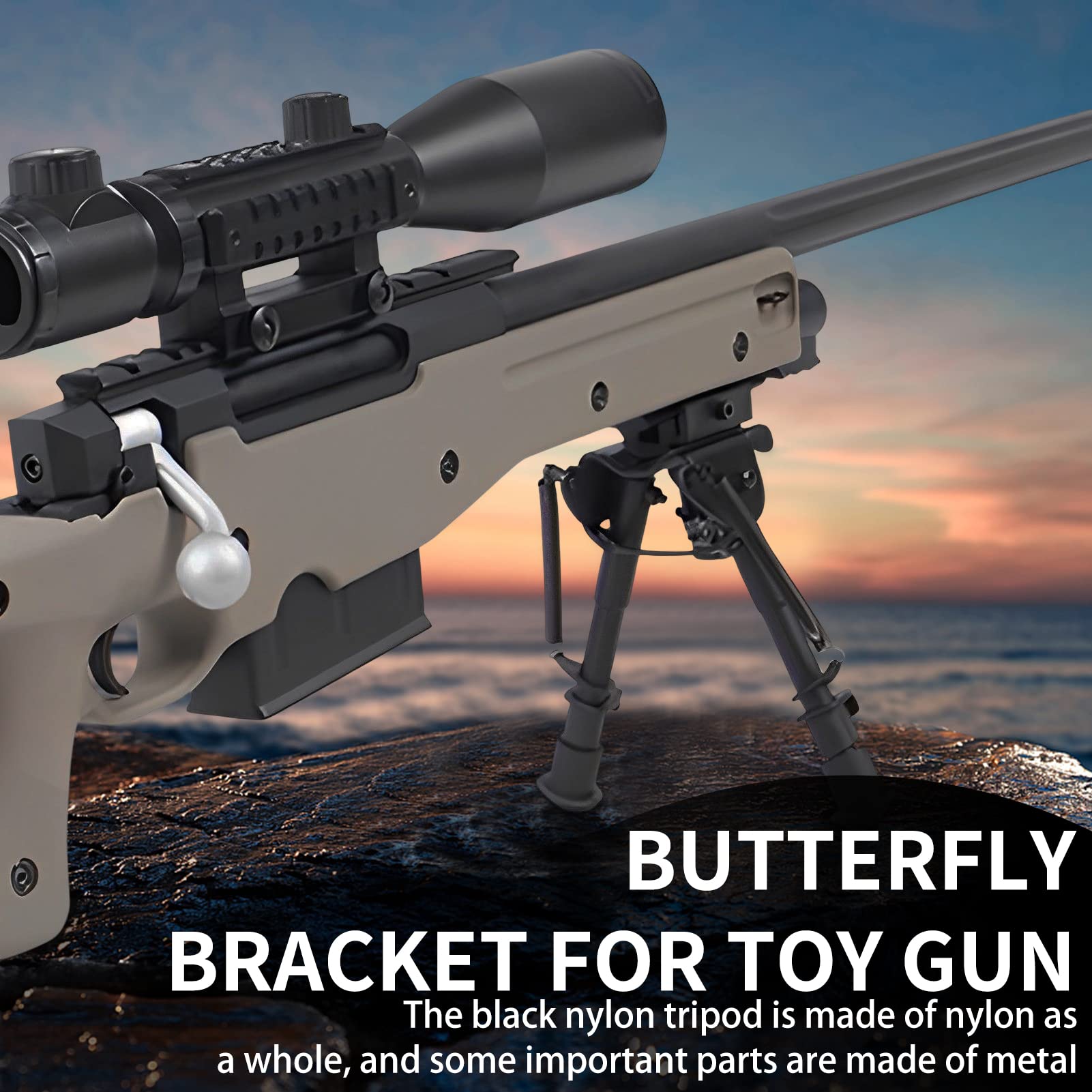 ガン三脚、ソフトガン　折りたたみ　ライフル　バイポッド　サポートスタンド ガン三脚、ソフトガン 折りたたみ ライフル バイポッド サポート