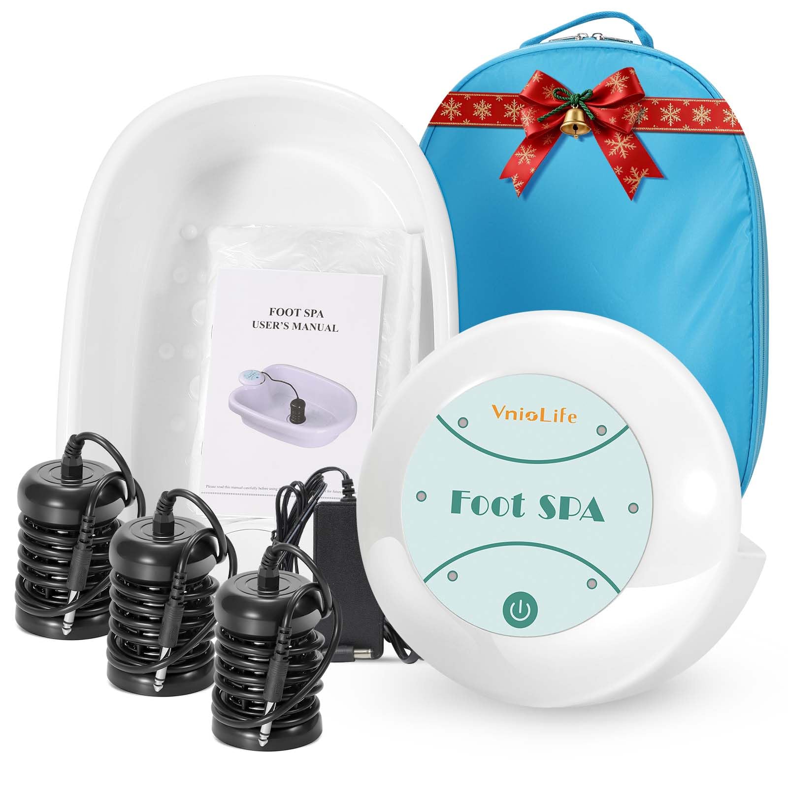 Ionic Foot Bath Detox Machine for Home Use - Spa Cleanse Ion Beauty Care With 100 Liners and Bag