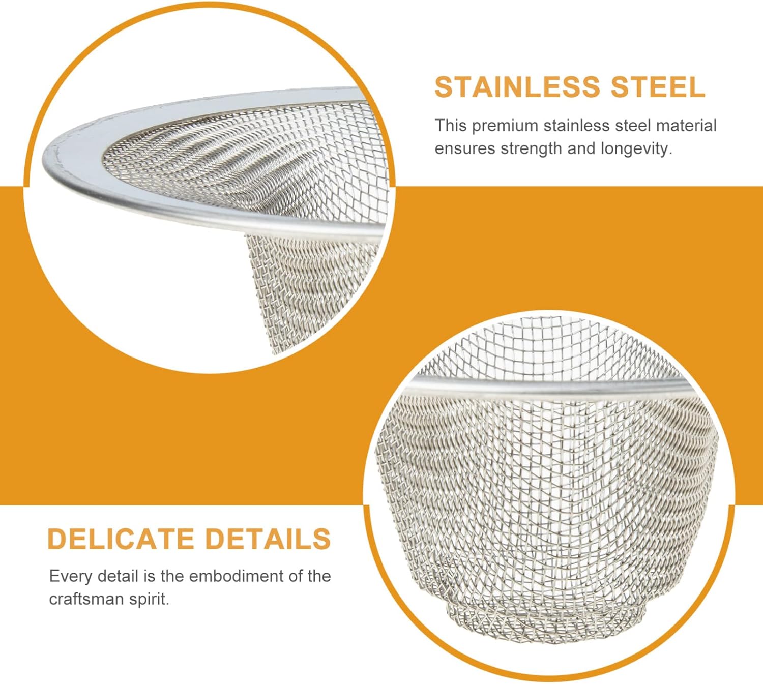 VILLCASE 20pcs Stainless Steel Tub Drain Hair Catcher Shower Filter Strainer for Bathtub and Sink Easy Installation Hair Stopper for Bathroom Use