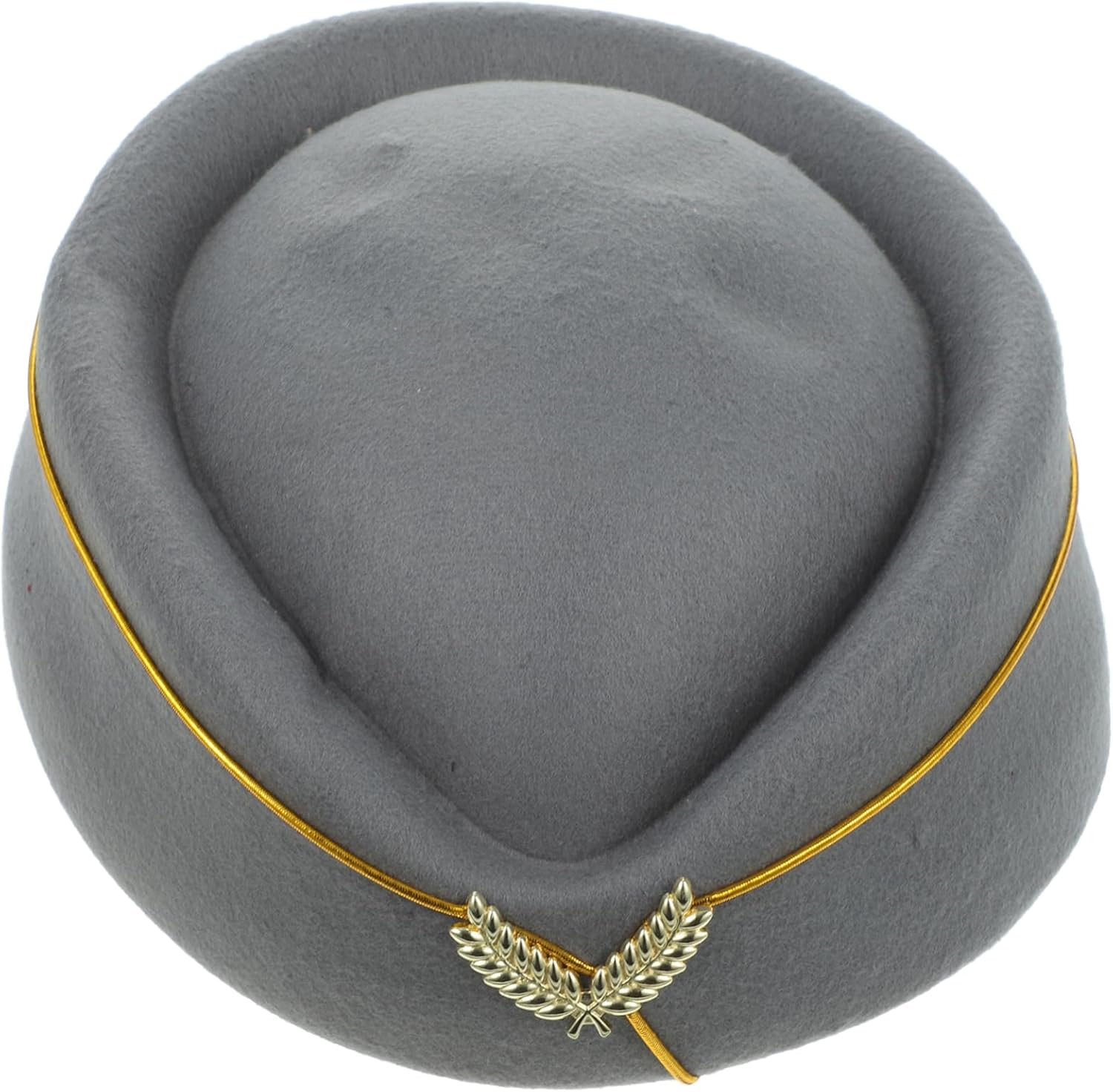 Elegant Air Hostess Beret Hat for Women Classic Grey Stewardess Cap for Costume Parties Fashion Shows and Cosplay Events Creative Design Fit Great present