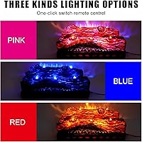 Vista 2 de Electric Fireplace Logs Realistic Flame Effect Candle LED Flame Light USB Powered Electric Fireplace Remote Control Fireplace Placement Home